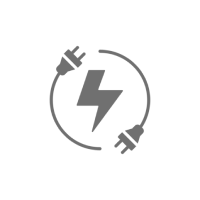 Electricity symbol with plug icon